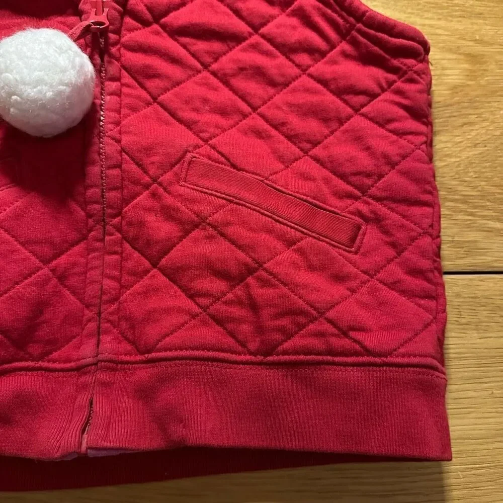 Janie and Jack quilted vest red and pink 2t